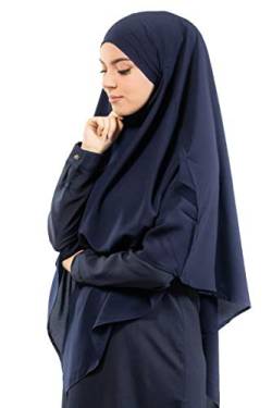 Lamis Hijab – Khimar Hijab – Jilbab für Damen Gr. Einheitsgröße, marineblau von Lamis Hijab