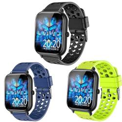 Kompatible RLQA Smartwatch-Armbänder, 20 mm, Silikon-Ersatzarmbänder, Sportarmband mit Metallschnalle, kompatibel mit IOWODO R30 Pro/TOUCHELEX Gaea Serie K802 1.28 Smart Watch/RLQA 54 4,6 cm Smart von Lamshaw