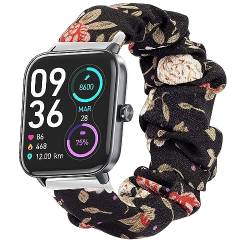 Lamshaw IDW13, IDW16, IDW19 Smartwatch-Bänder, 22 mm Stoff, elastisches Haargummi, elastisch, für Damen, niedliches Ersatzband, kompatibel mit Toobur, Teminice, VRPEFIT, Konitee, Gydom, Faweio IDW13 von Lamshaw