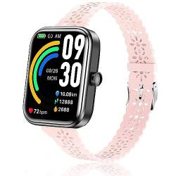 Lamshaw Kompatibel mit TOZO S3 Smartwatch-Armband, Silikon-Ersatz-Armband, kompatibel mit TOZO S3 4,6 cm Smart Watch, Rosa von Lamshaw