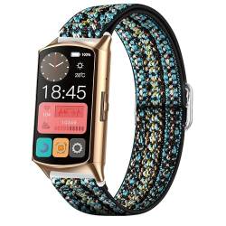 Lamshaw Smartwatch-Bänder, kompatibel mit EGQINR Smartwatch-Bändern, 18 mm, elastisches Nylon, verstellbares Ersatzband, Zubehör für Damen und Herren, kompatibel mit EGQINR H31/MKYOPT H31 Smartwatch von Lamshaw