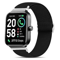 Lamshaw Smartwatch-Bänder, kompatibel mit Fitpolo IDW15, 19 mm, elastisches Nylon, verstellbares Ersatzarmband, Zubehör für Damen und Herren, kompatibel mit Fitpolo IDW15 4,6 cm Smartwatch/TMHAI von Lamshaw