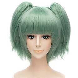 LanTing Cosplay Perücke Assassination Classroom Green Clip Styled Frauen Cosplay Party Fashion Anime Human Costume Full wigs Synthetic Haar Heat Resistant Fiber von LanTing