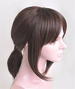 LanTing Cosplay Perücke Attack On Titan Ymir Brown Perücke Corta Frauen Cosplay Party Fashion Anime Human Costume Full wigs Synthetic Haar Heat Resistant Fiber von LanTing