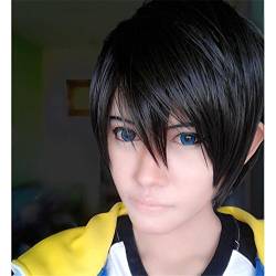 LanTing Cosplay Perücke Free! Swim Club Haruka Nanase Perücke Corta Black Cosplay Party Fashion Anime Human Costume Full wigs Synthetic Haar Heat Resistant Fiber von LanTing