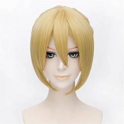 LanTing Cosplay Perücke VOCALOID2 Kagamine Len Gold Styled Frauen Cosplay Party Fashion Anime Human Costume Full wigs Synthetic Haar Heat Resistant Fiber von LanTing