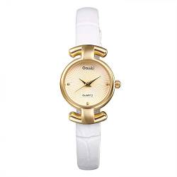 Lancardo Damen Armbanduhr Mode Analog Quarz Uhren mit Echt Lederband Rund Zifferblatt Quarzuhren von Lancardo
