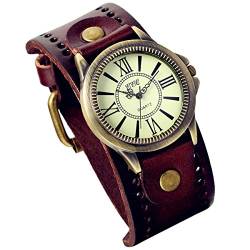 Lancardo Herren Damen Leder Armbanduhr Analog mit Leder Armband 2858083 von Lancardo
