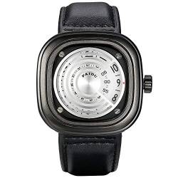 Lancardo Herren Mode Quadratisch Mehrfach Zifferblatt Analog Quarz Leder Armbanduhren von Lancardo