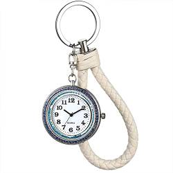 Silverora Taschenuhren mit Schlüsselanhänger Ring, Analog Quarzuhr für Herren Damen Rucksack Gürtel Outdoor von Lancardo