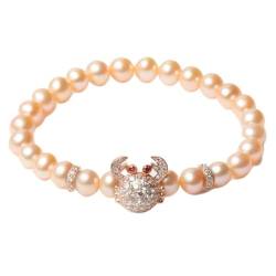 Lancaster Pulsera Mujer JLA-BR-CRAB-2-PE Naranja Plata de Ley 16 mm Rosado von Lancaster