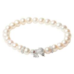 Lancaster Pulsera Mujer JLA-BR-FROG-1-WH Plateado Blanco Plata de Ley 16 mm von Lancaster