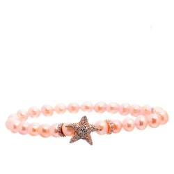 Lancaster Pulsera Mujer JLA-BR-STAR-2-PE Naranja Plata de Ley 16 mm Rosado von Lancaster