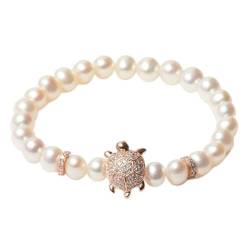 Lancaster Pulsera Mujer JLA-BR-TURTLE-2-WH Blanco Plata de Ley 16 mm Rosado von Lancaster