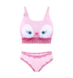 Landofgenie BH Und Höschen Sets Für Frauen Dessous Für Frauen Rosa Damen Bikini Unterwäsche Set LinaBell 4XL von Landofgenie