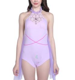 Landofgenie Baumwolle Bodysuit Strampler Erwachsene Onesie Lila Pyjamas für Frauen-Tyrande Erinnerung von Landofgenie