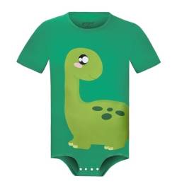 Landofgenie Männer Bodysuit One Piece Shirt Jumpsuit Herren Unterwäsche Rundhalsausschnitt Onesie Baumwolle Dinosaurier George M von Landofgenie