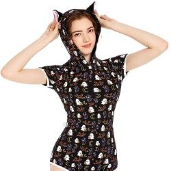 Landofgenie Onesie Pyjamas Bodysuit Baumwolle Strampler Halloween Cosplay Kapuzen Romper 4XL von Landofgenie