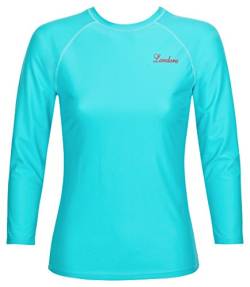 Damen UV-Schutz T-Shirt UV Protect 80, Oeko-Tex 100 in türkis, Größe M von Landora