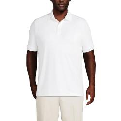 Lands' End Herren Poloshirt, kurzärmlig, superweich, Supima - Weiß - Large Hoch von Lands' End