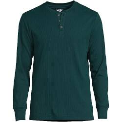 Lands' End Herren Strick Rib Henley, Tiefer Balsam, L von Lands' End