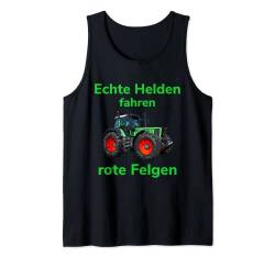 Traktor Landwirt Trecker Echte Helden fahren rote Felgen Tank Top von Landwirt T-Shirts und Bekleidung Bauer nordishland