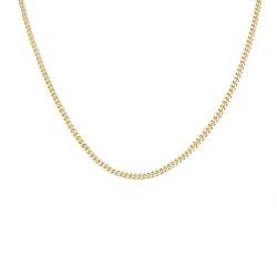Brandlinger ® Atelierc Curb Halskette für Damen aus vergoldetem 925 Sterling Silber. Länge 35cm + 7cm Verlängerung (Gold) von Langro Living