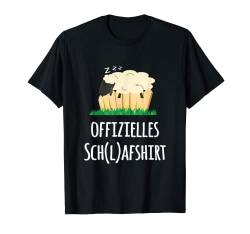 Offizielles Schlafshirt Schaf als Nachthemd Pyjama T-Shirt von Langschläfer, Träumerin und Morgenmuffel