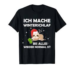 Faultier Nachthemd Schlaf Pyjama Schlafanzug Weihnachten T-Shirt von Langschläfer Morgenmuffel Nachteule Geschenkidee