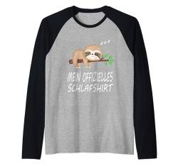 Faultier Nachthemd Schlafshirt Pyjama Schlafanzug Geschenk Raglan von Langschläfer Morgenmuffel Nachteule Geschenkidee