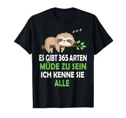 Faultier Nachthemd Schlafshirt Pyjama Schlafanzug Geschenk T-Shirt von Langschläfer Morgenmuffel Nachteule Geschenkidee