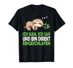 Faultier Nachthemd Schlafshirt Pyjama Schlafanzug Geschenk T-Shirt von Langschläfer Morgenmuffel Nachteule Geschenkidee