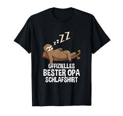 Offizielles Best Grandpa Sleep Shirt für Opas Großvatertag Opa T-Shirt von Langschläfer Morgenmuffel Schlafanzug Geschenkidee