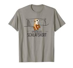 Offizielles Erdmännchen-Schlafshirt Nachthemd T-Shirt von Langschläfer Morgenmuffel Schlafanzug Geschenkidee