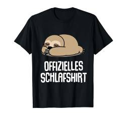 Offizielles Schlafshirt Pyjama Nachthemd Faultier Geschenk T-Shirt von Langschläfer Morgenmuffel Schlafanzug Geschenkidee