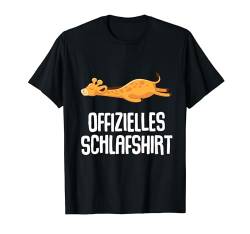 Offizielles Schlafshirt Pyjama Nachthemd Giraffe Geschenk T-Shirt von Langschläfer Morgenmuffel Schlafanzug Geschenkidee