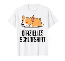 Offizielles Schlafshirt Pyjama Nachthemd Hund Fun Geschenk T-Shirt von Langschläfer Morgenmuffel Schlafanzug Geschenkidee