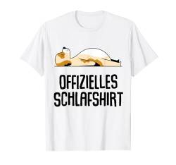 Offizielles Schlafshirt Pyjama Nachthemd Hund Fun Geschenk T-Shirt von Langschläfer Morgenmuffel Schlafanzug Geschenkidee