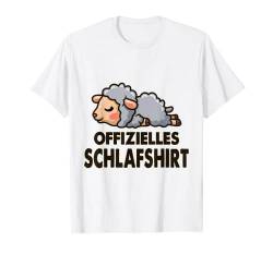 Offizielles Schlafshirt Schlafanzug Nachthemd Lustig Schaf T-Shirt von Langschläfer Morgenmuffel Schlafanzug Geschenkidee