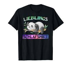 Panda Pajama Asien Zoo Tier Nachthemd Lieblings Schlafshirt T-Shirt von Langschläfer Schlafanzug Schlafende Tiere