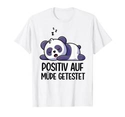 Schlafshirt Panda Pyjama Schlafanzug Schlafen Nachthemd T-Shirt von Langschläfer Schlafen Morgenmuffel Schlafshirts