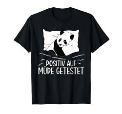 Witziges Nachthemd Offizielles Schlafshirt Pyjama Panda T-Shirt von Langschläfer Schlafen Morgenmuffel Schlafshirts