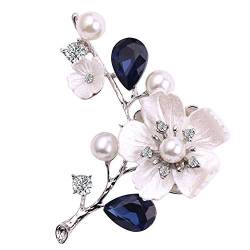 Plum Perle Strass Brosche Tanzparty Accessoires Damen Schmuck Weiß von Lankater