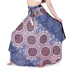Lannaclothesdesign Damen Maxirock 94 cm lang Bohemian Gypsy Hippie Stil Kleidung - - L/XL von Lannaclothesdesign