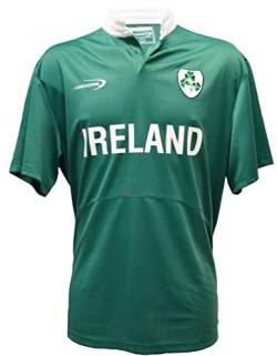 Lansdowne Grün Irland Kleeblatt Performance Kurzärmelig Rugby Hemd - Grün, XXX-Large von Carrolls Irish Gifts