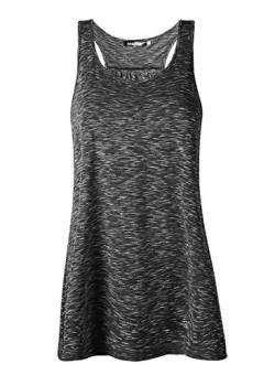 Lantch Damen Tank Top Sommer Sports Shirts Oberteile Frauen Baumwolle Lose for Yoga Jogging Laufen Workout, S, Schwarz von Lantch