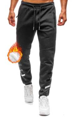 Lantch Jogginghose Herren Gefütterte Fleecehose Trainingshose Hosen Herren Sweatpants Thermohose Winter Hose Freizeithose Sporthosen Winterhose von Lantch