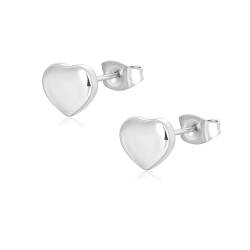 Lantine Titan Herzförmige Ohrringe - Liebenswerter Ohrstecker für Mädchen und Damen, Kommt in eine Raffinierte Schmuckgeschenk-Box von Lantine