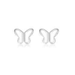 Mini Schmetterling Ohrstecker Silber 925 Ohrringe Silbrig für Mädchen Frauen von Lantine
