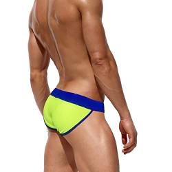 Lantra Besa Herren Badestring Schwimmtanga Badehose Thong Bikini Bottom für Sommer Schwimmen MEHRWEG CU (Typ 201) - Grünliches Gelb (XXL, um 2 Größen Kleiner als DE Norm) von Lantra Besa